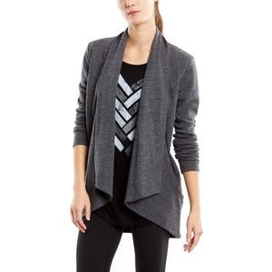 Dark gray Tranquility wrap cardigan with pockets